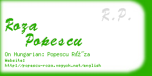 roza popescu business card